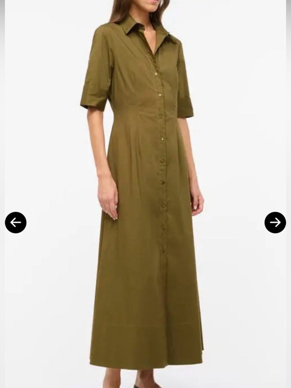 STAUD Joan Maxi Shirtdress